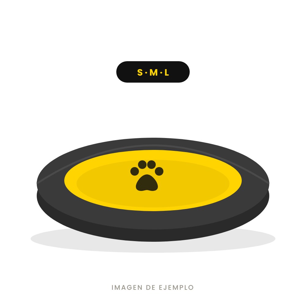 Cama acolchada para perros y gatos (imagen de ejemplo)